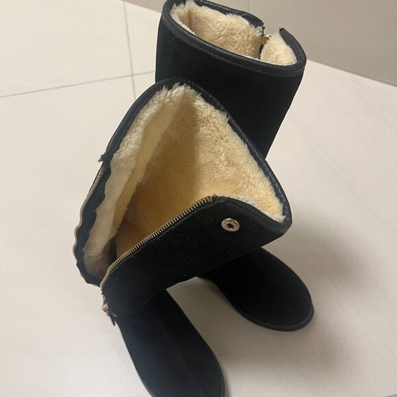 Girls Faux Suede Fleece Boots Size 13 - Picture 3 of 7